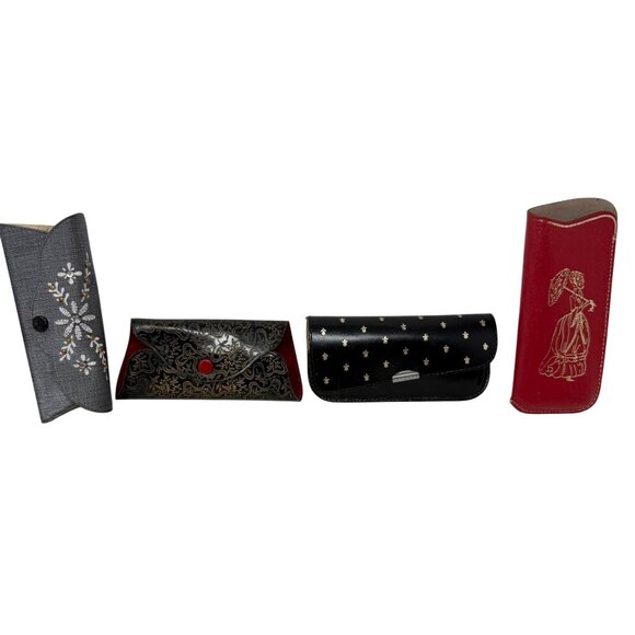 Vtg‎ Eyeglass Cases Collection 25 Pcs Patterns Colors Fabric Vinyl 50's - 70's - Picture 6 of 11